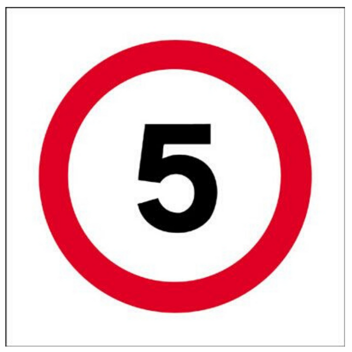 5mph Traffic Sign 450mm x 450mm