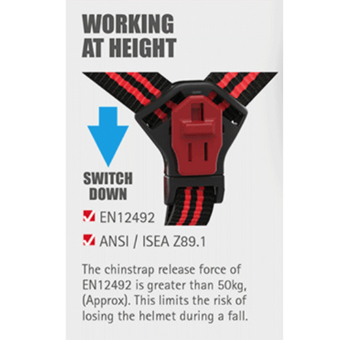 JSP - EVO5 Dual Switch Industrial Safety Climbing Helmet - Vented