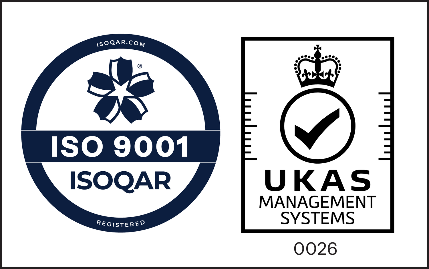 WE ARE ISO accredited