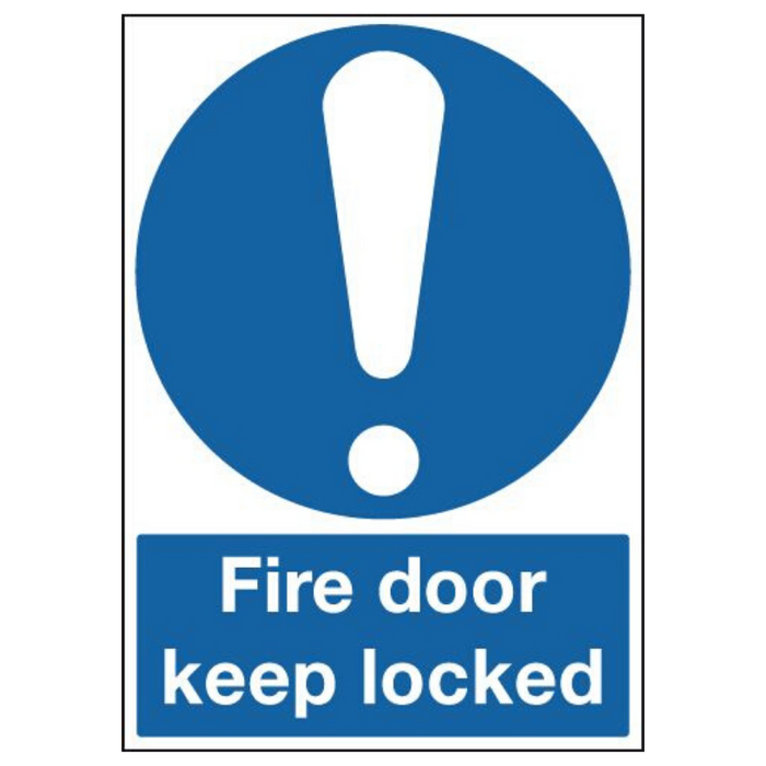 Fire Door Keep Locked Sign 100mm x 100mm