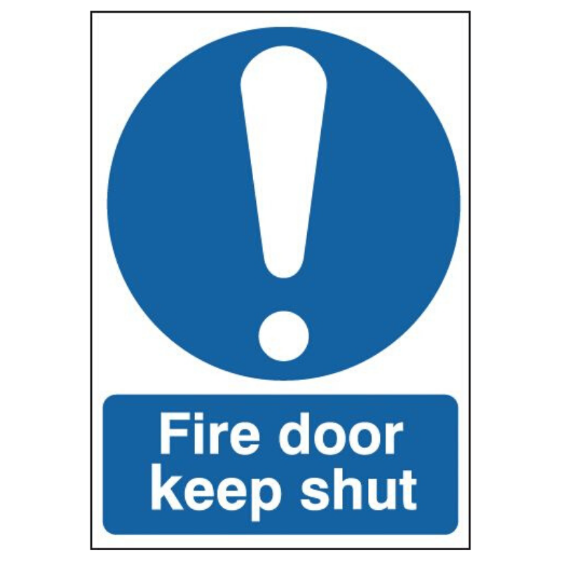 Fire Door Keep Shut Sign 100mm x 100mm