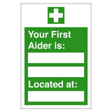 First Aid Sign 200mm x 600mm x 1mm