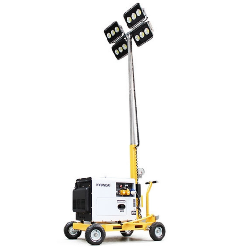 LT600+DHY6000SE Evopower 600W LED Mobile Lighting Tower With 5.2kW Diesel Generator