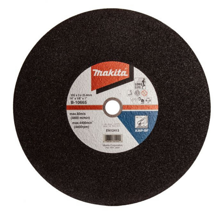 Makita - Cut Off Wheel 335 x 3 x 25.4mm - B-10665-5 (Pack of 5)