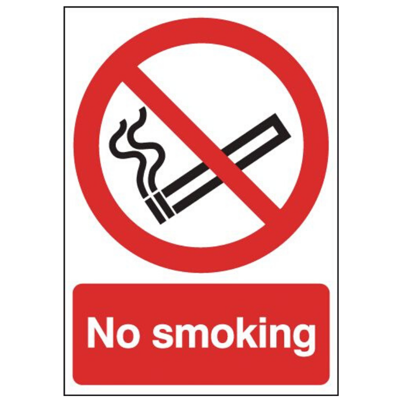 No Smoking Sign 210mm x 148mm