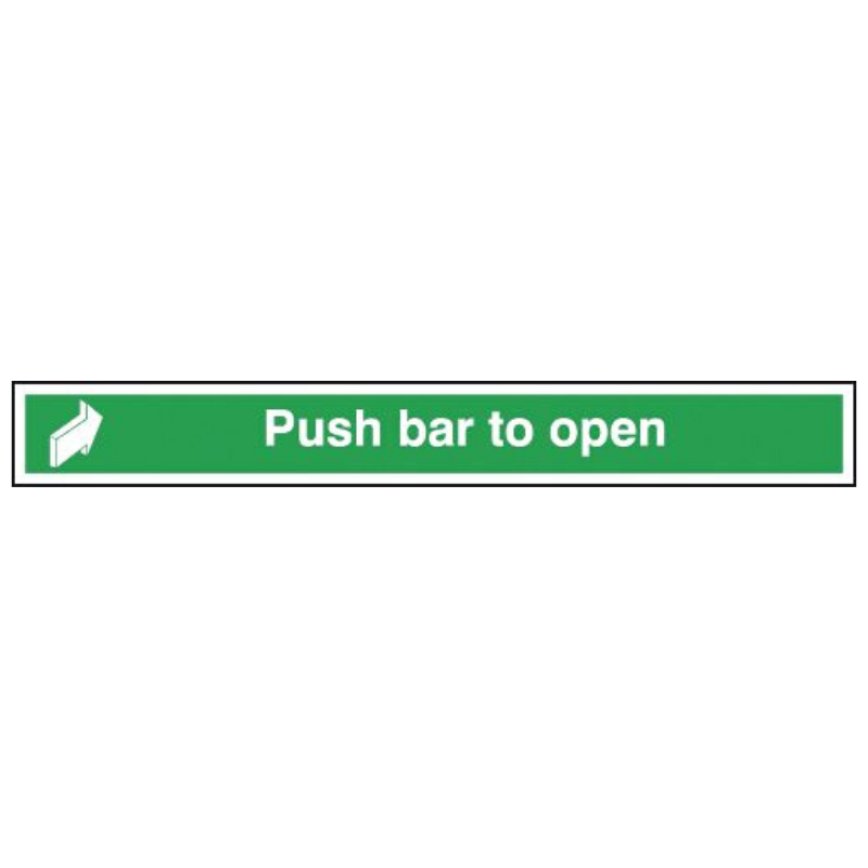 Push Bar to Open Sign 75mm x 600mm