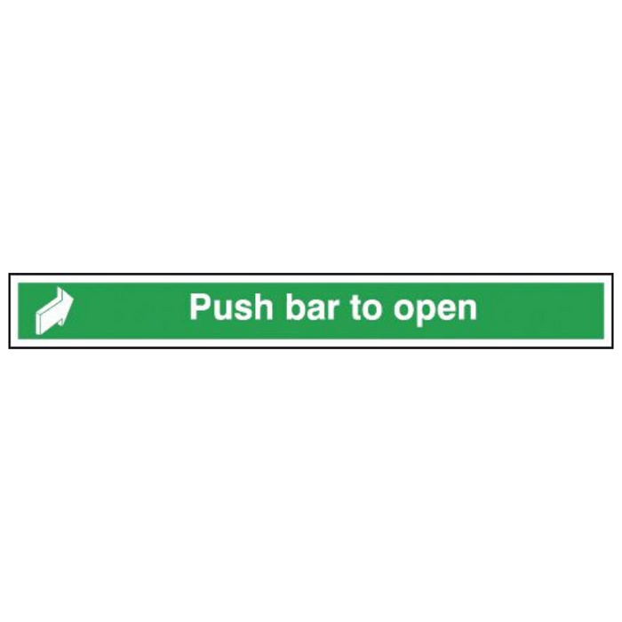 Push Bar to Open Sign 75mm x 600mm