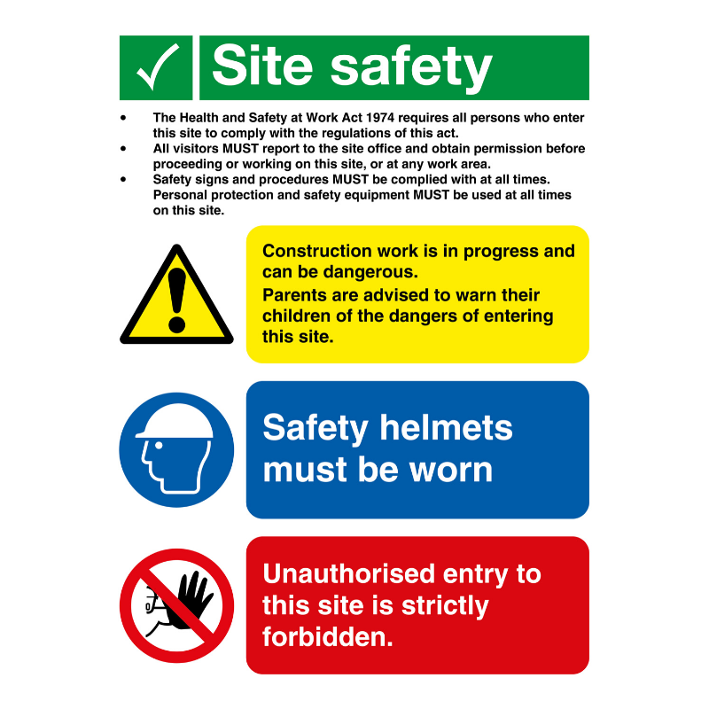 Site Safety No Children Site Safety Sign 400mm x 300mm