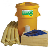 Ecospill Chemical Spill Response Kit - Circular PE Bin - 90 Litre